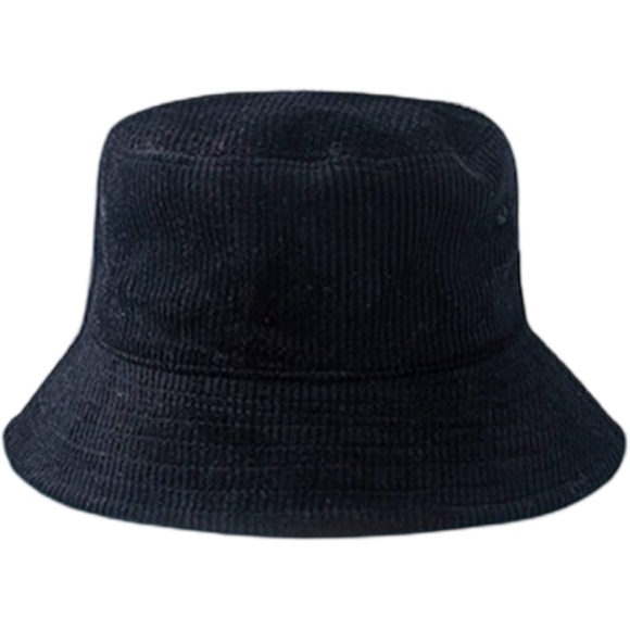 Black Corduroy Unisex Bucket Hat - Picture 4 of 5